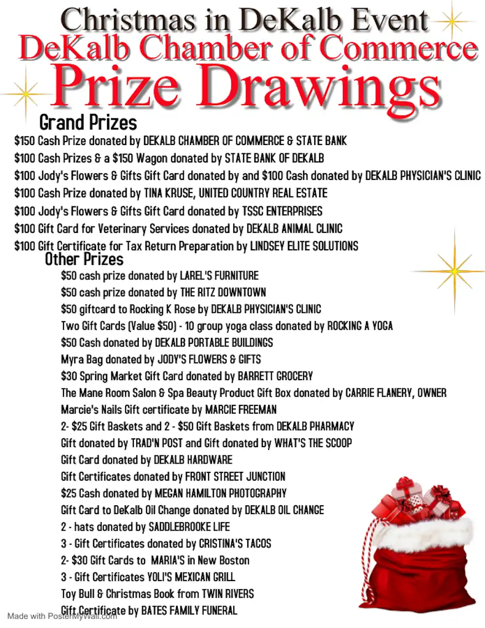 Christmas in DeKalb Prizes Christmas in DeKalb Prizes