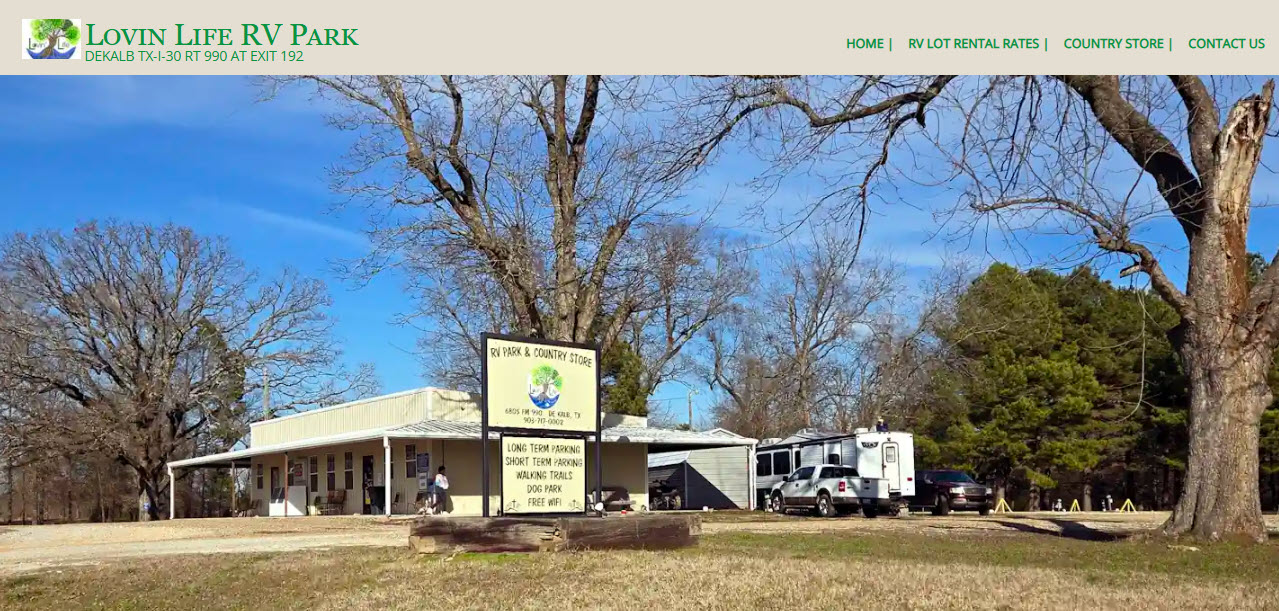 Lovin Life RV Park, DeKalb TX