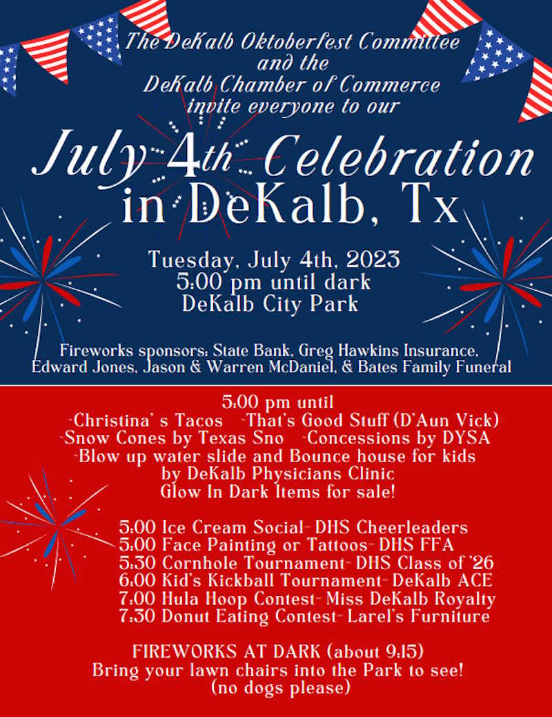 DeKalb July 4 2023 Celebration and Fireworks DeKalb July 4 2023 Celebration and Fireworks